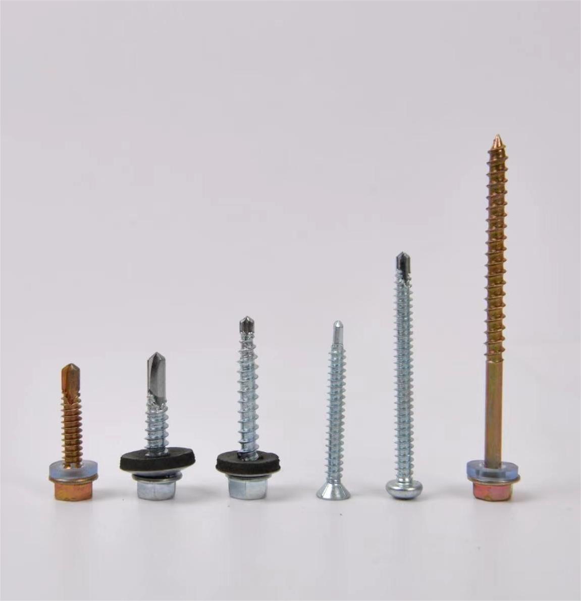 custom hex head self drilling screw with epdm washer