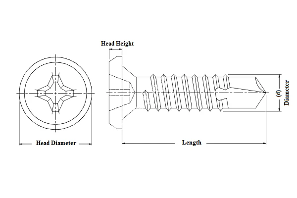 12 self tapping screw diameter products