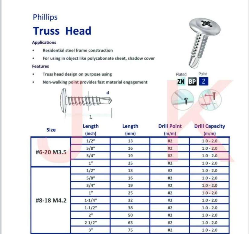 discount self drilling screw hex head